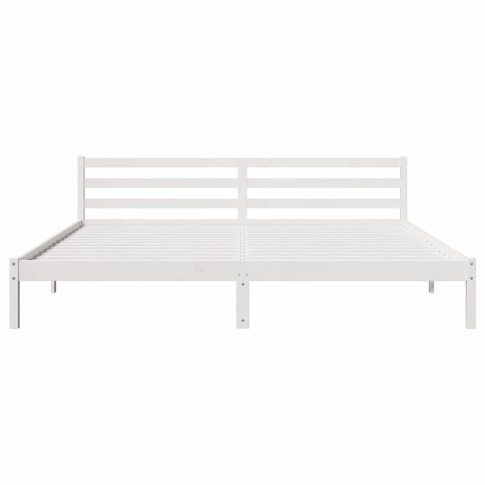 Cadru de pat Alb 208.6 x 157.6 x 69.4 cm Lemn de pin masiv - WALTI WALTI