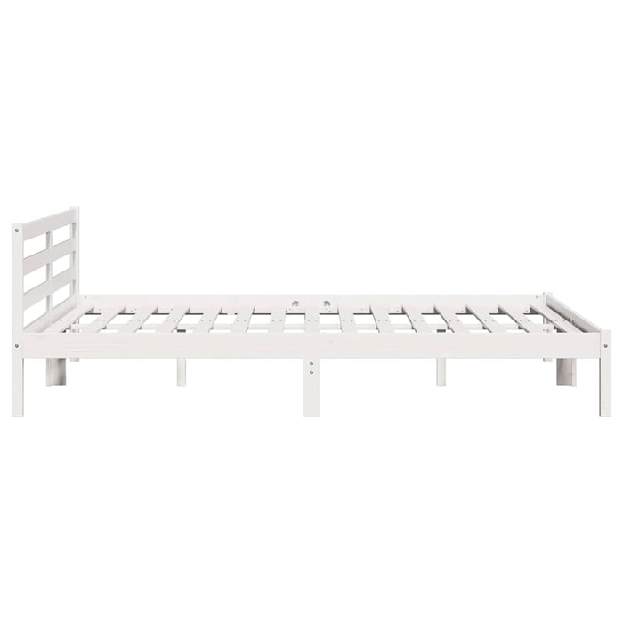 Cadru de pat Alb 208.6 x 157.6 x 69.4 cm Lemn de pin masiv - WALTI WALTI