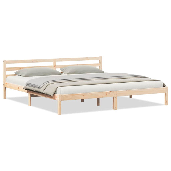 Cadru de pat Maro 208.6 x 157.6 x 69.4 cm Lemn de pin masiv - WALTI WALTI