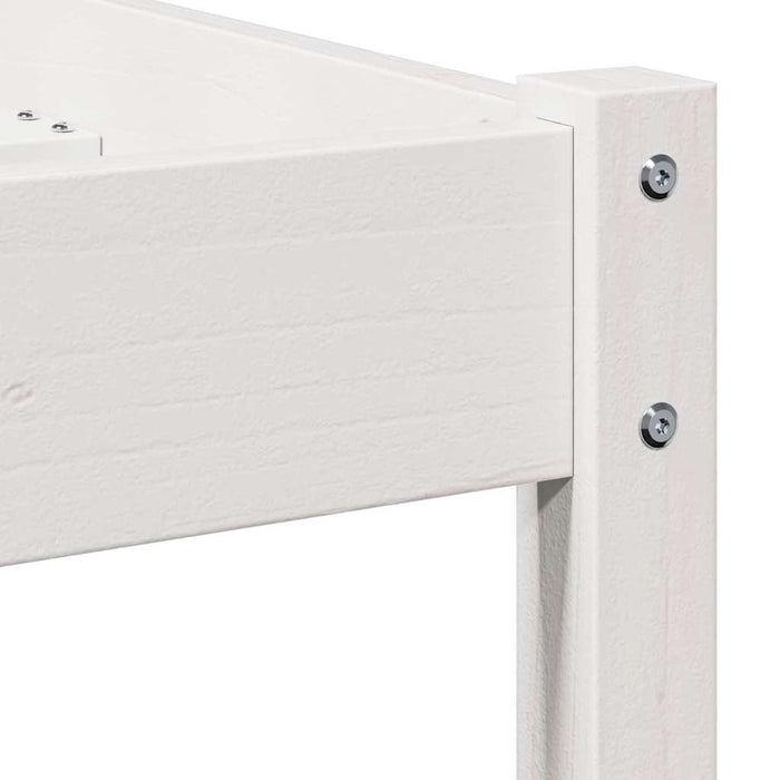 Cadru de pat Alb 208.6 x 157.6 x 69.4 cm Lemn de pin masiv - WALTI WALTI