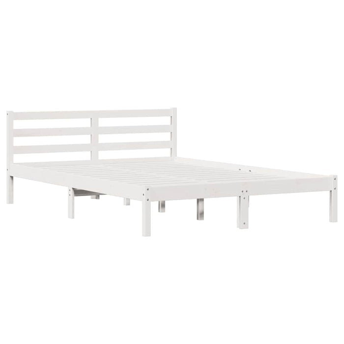 Cadru de pat Alb 208.6 x 157.6 x 69.4 cm Lemn de pin masiv - WALTI WALTI