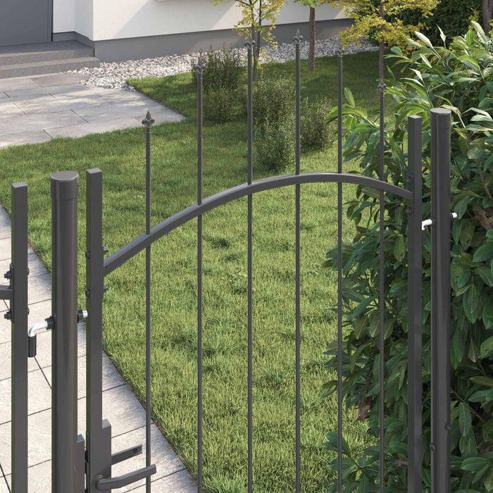 Poartă de grădină cu blocare Woerden Gri 200 x 100 cm Oțel WALTI