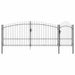 Poartă de grădină cu blocare Gri 100 x 400 cm Oțel - WALTI WALTI
