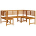 Set de Bănci pentru Grădină 3 pcs Maro lemn masiv de acacia - WALTI WALTI