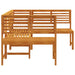 Set de Bănci pentru Grădină 3 pcs Maro lemn masiv de acacia - WALTI WALTI