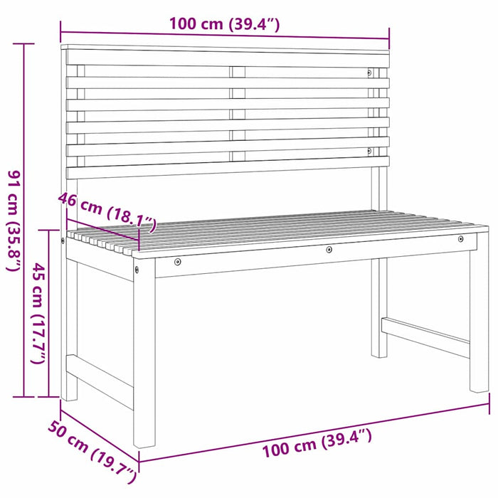 Set de Bănci pentru Grădină 3 pcs Maro lemn masiv de acacia - WALTI WALTI