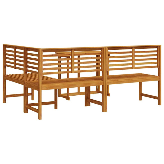 Set de Bănci pentru Grădină 3 pcs Maro Lemn Solid de Acacia WALTI