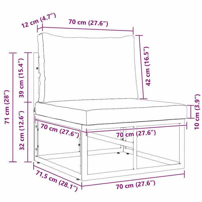 Seturi de mobilier de exterior cu pernă cu pernă Negru și antracit - WALTI WALTI