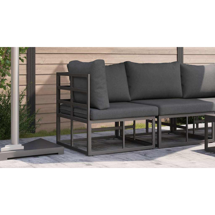 Seturi de mobilier de exterior cu pernă cu pernă Negru și antracit - WALTI WALTI