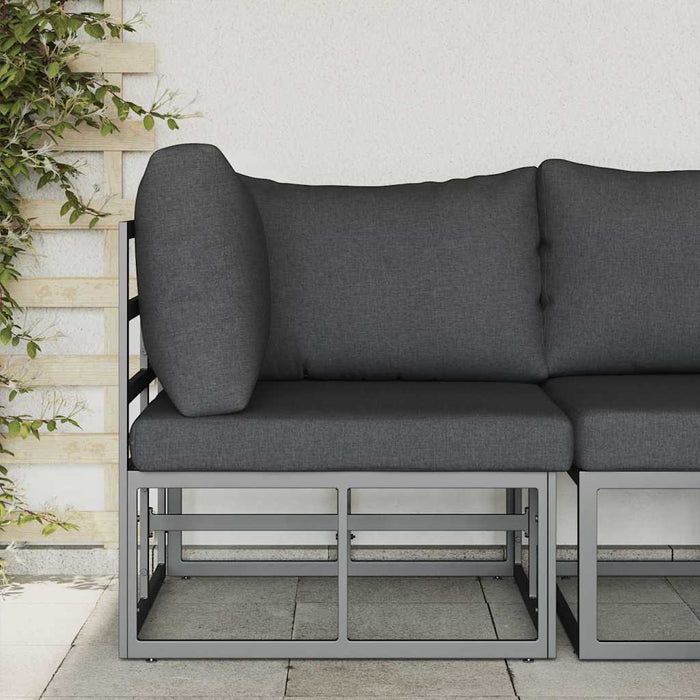 Seturi de mobilier de exterior cu pernă cu pernă Negru și antracit - WALTI WALTI