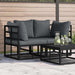 Seturi de mobilier de exterior cu pernă cu pernă 2 pcs Negru și antracit - WALTI WALTI