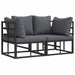 Seturi de mobilier de exterior cu pernă cu pernă 2 pcs Negru și antracit - WALTI WALTI