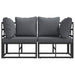 Seturi de mobilier de exterior cu pernă cu pernă 2 pcs Negru și antracit - WALTI WALTI