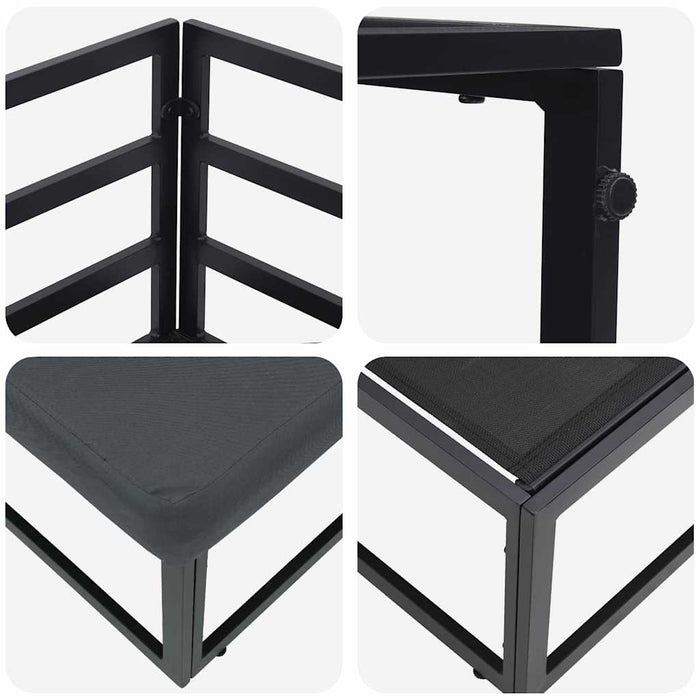 Seturi de mobilier de exterior cu pernă cu pernă 3 pcs Negru și antracit - WALTI WALTI