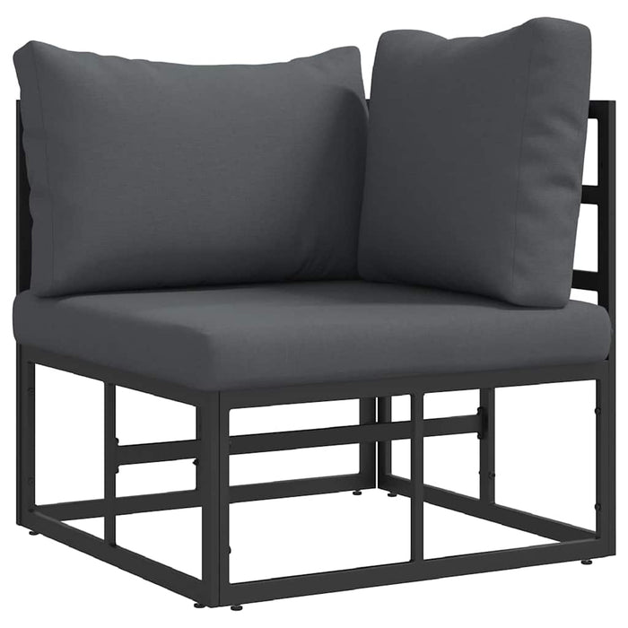 Seturi de mobilier de exterior cu pernă cu pernă 3 pcs Negru și antracit - WALTI WALTI