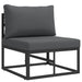 Seturi de mobilier de exterior cu pernă cu pernă 3 pcs Negru și antracit - WALTI WALTI