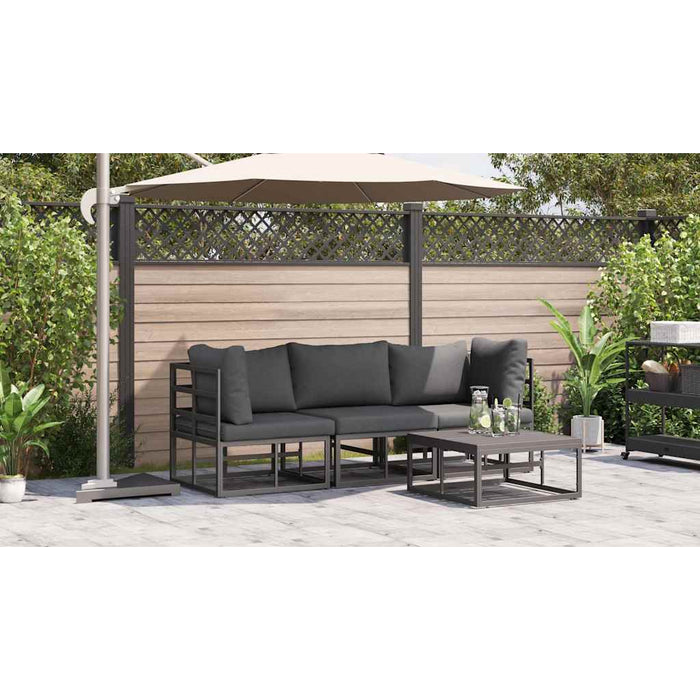Seturi de mobilier de exterior cu pernă cu pernă 3 pcs Negru și antracit - WALTI WALTI