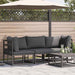 Seturi de mobilier de exterior cu pernă cu pernă 3 pcs Negru și antracit - WALTI WALTI