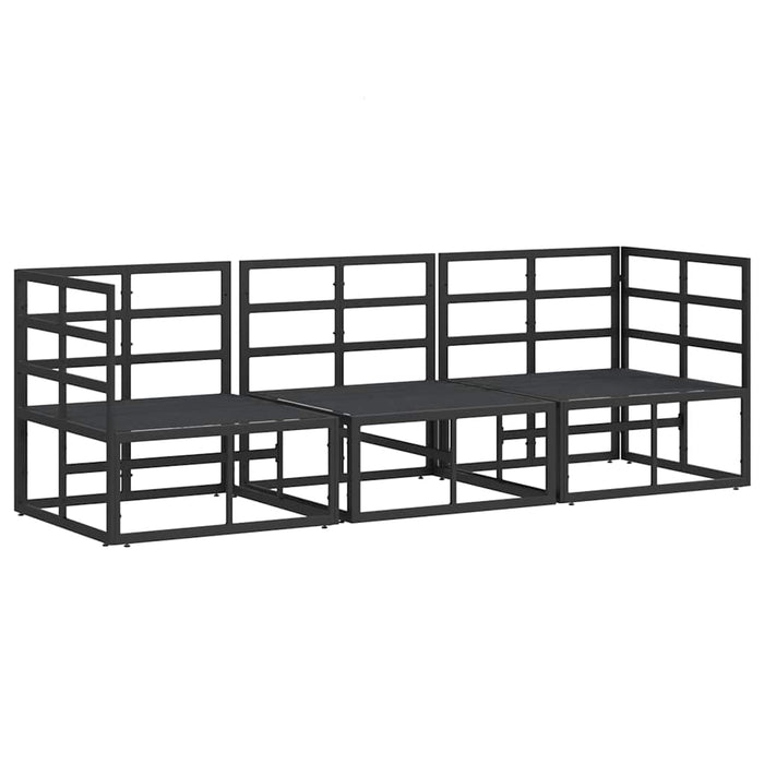 Seturi de mobilier de exterior cu pernă cu pernă 3 pcs Negru și antracit - WALTI WALTI