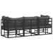 Seturi de mobilier de exterior cu pernă cu pernă 3 pcs Negru și antracit - WALTI WALTI