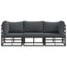 Seturi de mobilier de exterior cu pernă cu pernă 3 pcs Negru și antracit - WALTI WALTI
