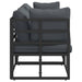 Seturi de mobilier de exterior cu pernă cu pernă 3 pcs Negru și antracit - WALTI WALTI