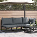 Seturi de mobilier de exterior cu pernă cu pernă 3 pcs Negru și antracit - WALTI WALTI