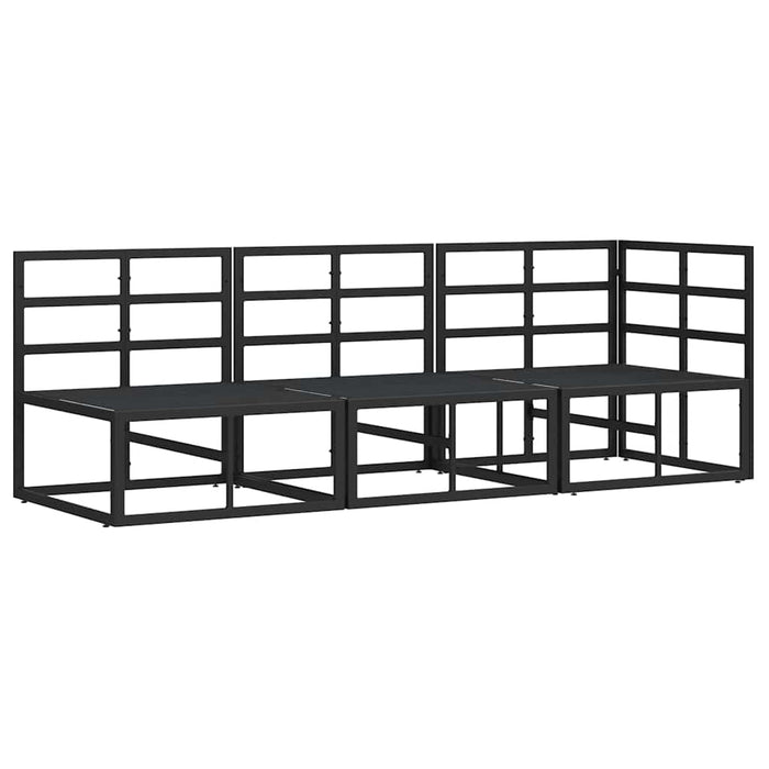 Seturi de mobilier de exterior cu pernă cu pernă 3 pcs Negru și antracit - WALTI WALTI