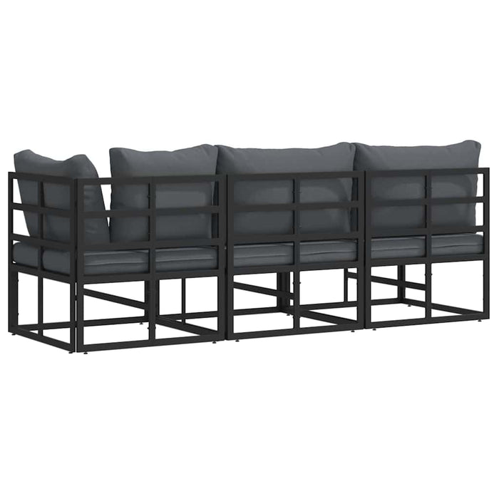 Seturi de mobilier de exterior cu pernă cu pernă 3 pcs Negru și antracit - WALTI WALTI