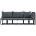 Seturi de mobilier de exterior cu pernă cu pernă 3 pcs Negru și antracit - WALTI WALTI