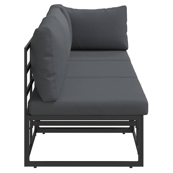 Seturi de mobilier de exterior cu pernă cu pernă 3 pcs Negru și antracit - WALTI WALTI