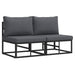 Seturi de mobilier de exterior cu pernă cu pernă 2 pcs Negru și antracit - WALTI WALTI