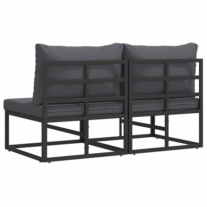 Seturi de mobilier de exterior cu pernă cu pernă 2 pcs Negru și antracit - WALTI WALTI
