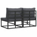 Seturi de mobilier de exterior cu pernă cu pernă 2 pcs Negru și antracit - WALTI WALTI