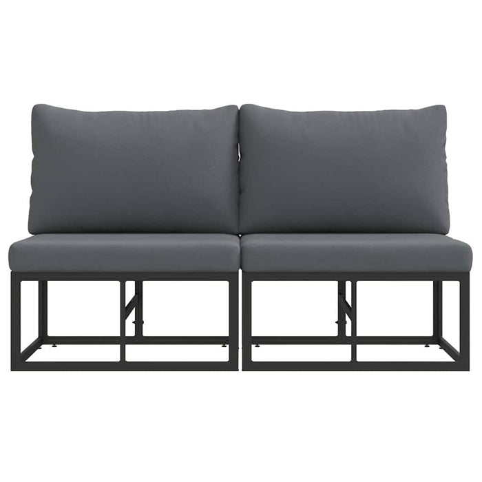 Seturi de mobilier de exterior cu pernă cu pernă 2 pcs Negru și antracit - WALTI WALTI