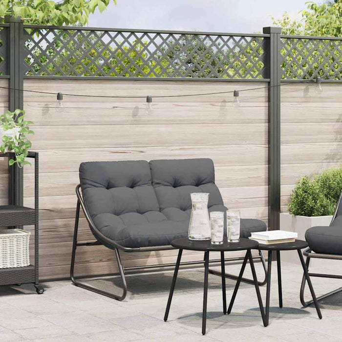 Mobilier de grădină cu pernă Negru 110 x 81 x 71 cm - WALTI WALTI