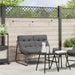 Mobilier de grădină cu pernă Negru 110 x 81 x 71 cm - WALTI WALTI