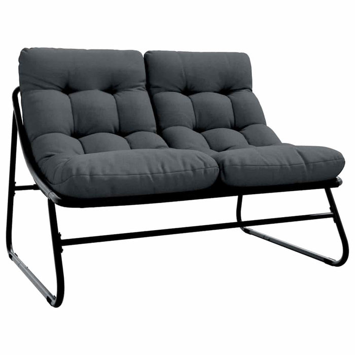 Mobilier de grădină cu pernă Negru 110 x 81 x 71 cm - WALTI WALTI