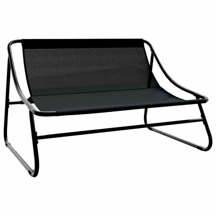 Mobilier de grădină cu pernă Negru 110 x 81 x 71 cm - WALTI WALTI