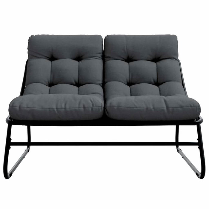 Mobilier de grădină cu pernă Negru 110 x 81 x 71 cm - WALTI WALTI