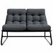 Mobilier de grădină cu pernă Negru 110 x 81 x 71 cm - WALTI WALTI