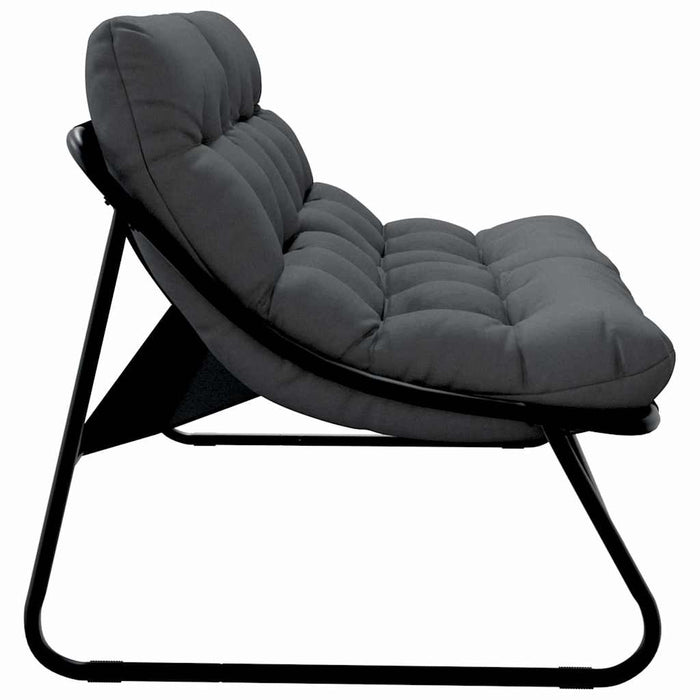 Mobilier de grădină cu pernă Negru 110 x 81 x 71 cm - WALTI WALTI