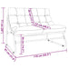 Mobilier de grădină cu pernă Negru 110 x 81 x 71 cm - WALTI WALTI