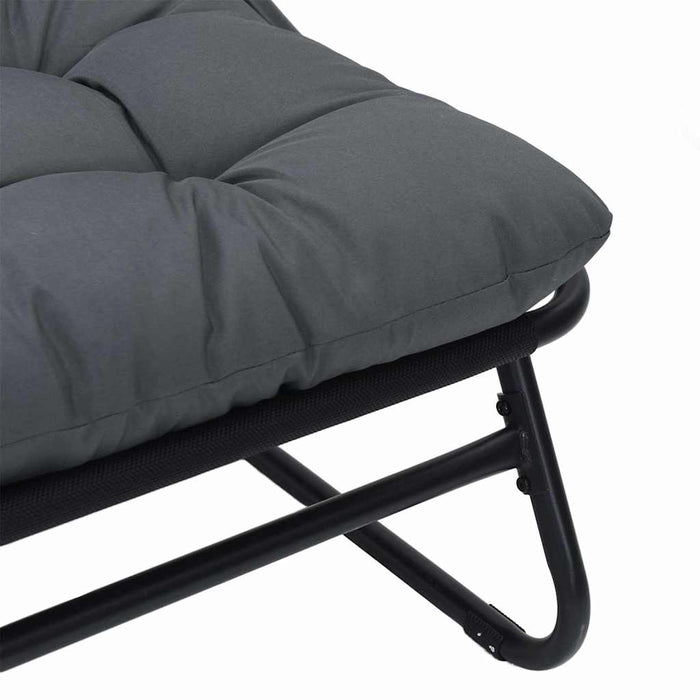 Mobilier de grădină 3 pcs Negru Oțel vopsit electrostatic - WALTI WALTI