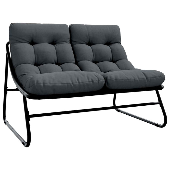 Mobilier de grădină 3 pcs Negru Oțel vopsit electrostatic - WALTI WALTI