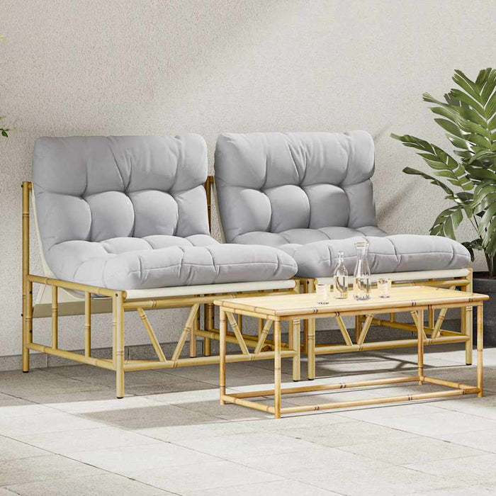 Scaun pentru Grădină 2 pcs Gri deschis 75 x 75 x 71 cm Oțel - WALTI WALTI