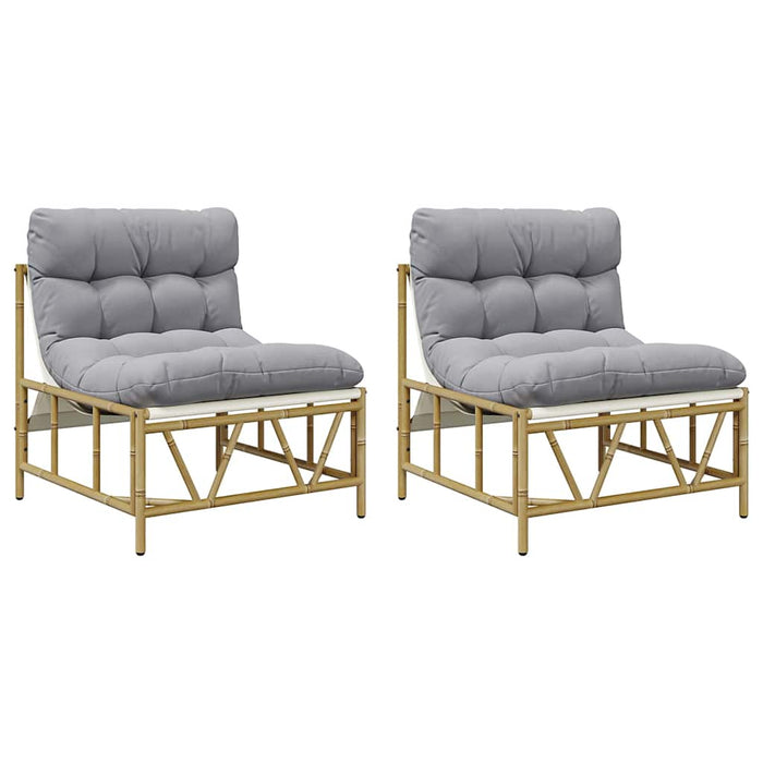 Scaun pentru Grădină 2 pcs Gri deschis 75 x 75 x 71 cm Oțel - WALTI WALTI