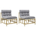 Scaun pentru Grădină 2 pcs Gri deschis 75 x 75 x 71 cm Oțel - WALTI WALTI