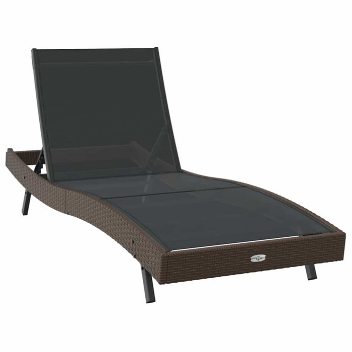 Șezlong 1-persoană 70 x 197 x 82 cm Ratan poli, Metal - WALTI WALTI