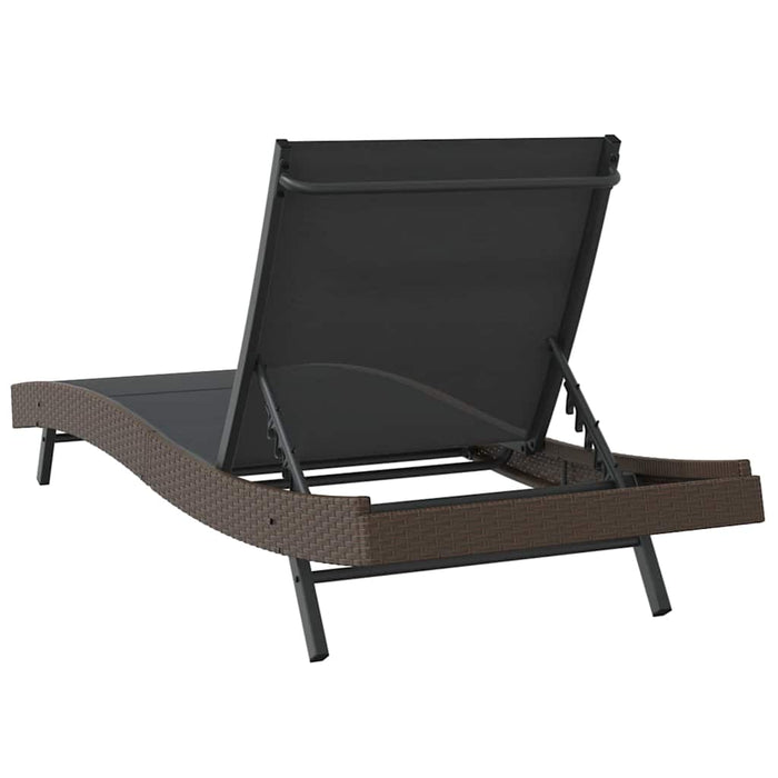 Șezlong 1-persoană 70 x 197 x 82 cm Ratan poli, Metal - WALTI WALTI